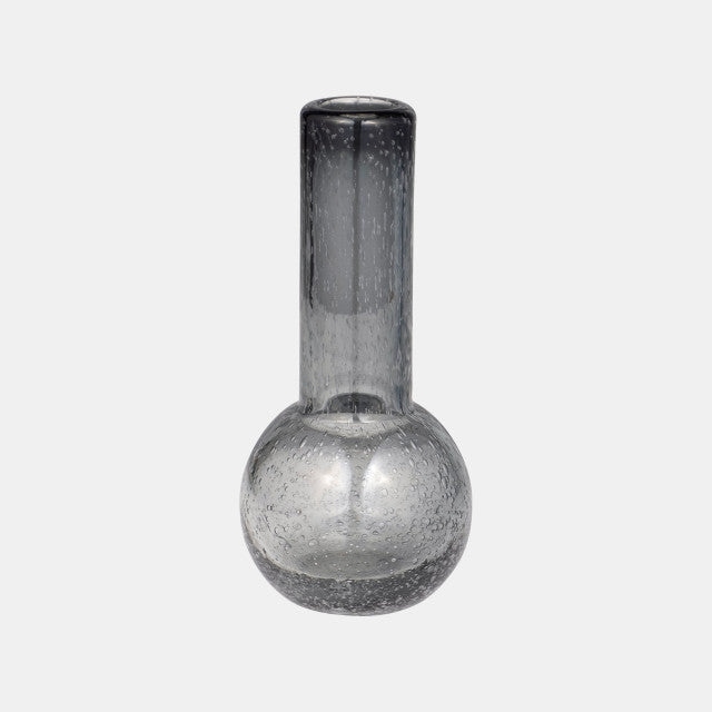 Glass, Vase Smoke 9" 5-B