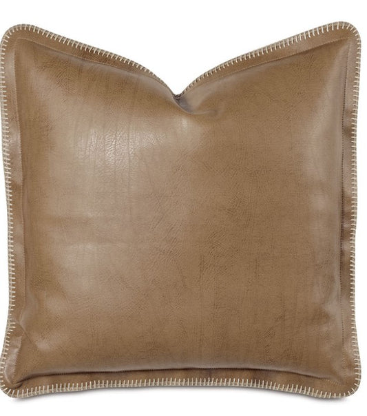 Faux Leather 20x20 Decorative Pillow
